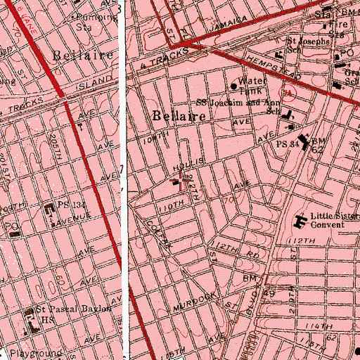 Topographic Map of Hollis Avenue Congregational Church, NY