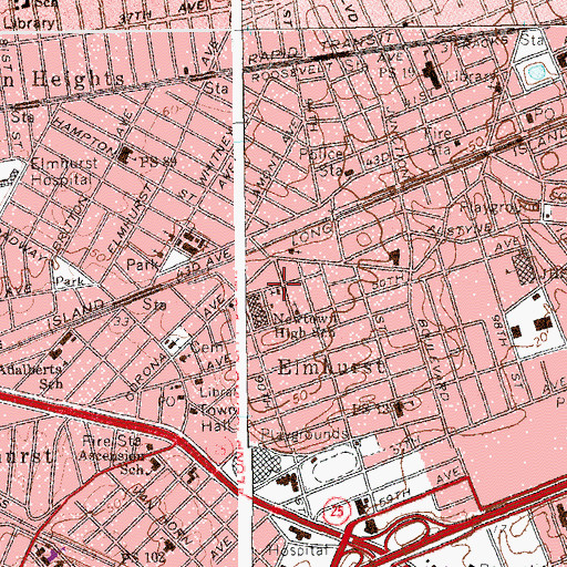 Topographic Map of Bethany Lutheran Church, NY
