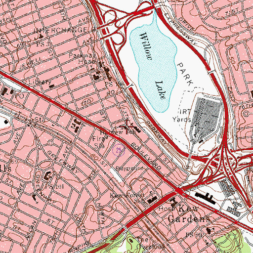 Topographic Map of Congregation Ahavath Sholom, NY