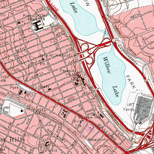 Topographic Map of First Presbyterian Church, NY