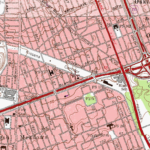 Topographic Map of Heavenly Voice Presbyterian Church, NY