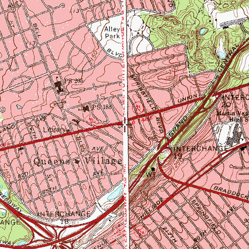 Topographic Map of Redeemer Lutheran Church, NY