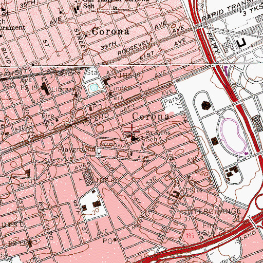 Topographic Map of Saint Leo Church, NY
