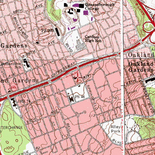 Topographic Map of Yale Presbyterian Church, NY