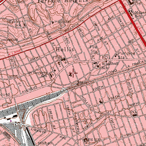 Topographic Map of First United Methodist Church, NY