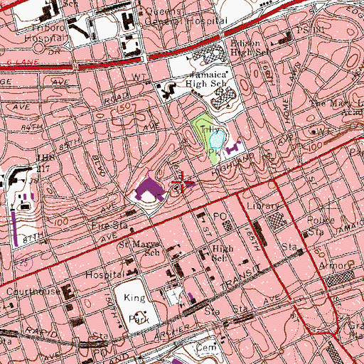 Topographic Map of Highland Church, NY