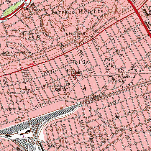 Topographic Map of Holy Trinity Lutheran Church, NY