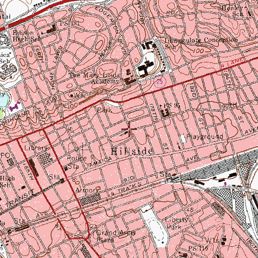 Topographic Map of Lutheran Church of Our Savior, NY