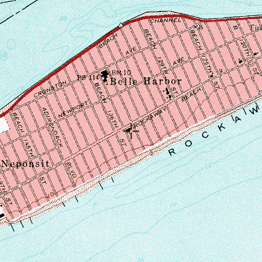 Topographic Map of Congregation Ohav Zedek, NY