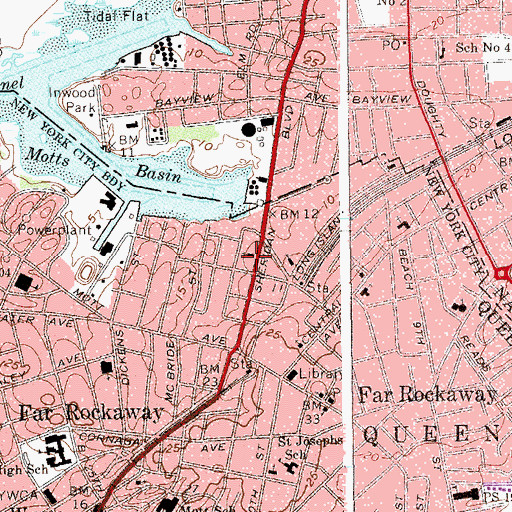 Topographic Map of First Church of God, NY