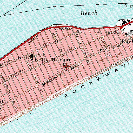 Topographic Map of Saint Francis De Sales Church, NY
