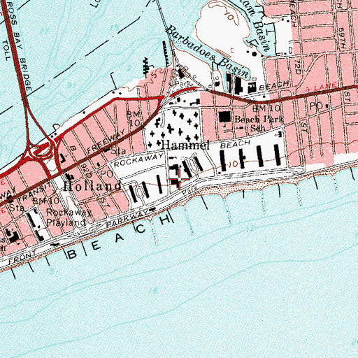 Topographic Map of Saint Rose of Lima Church, NY