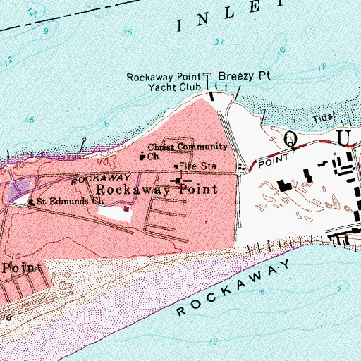 Topographic Map of Saint Thomas More Roman Catholic Church, NY