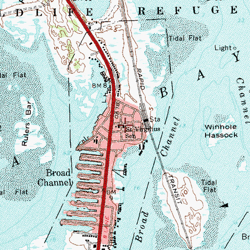 Topographic Map of Saint Virgilius Roman Catholic Church, NY