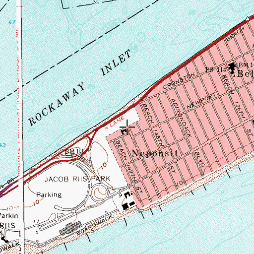 Topographic Map of West End Temple, NY