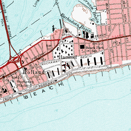 Topographic Map of Saint Rose of Lima School, NY