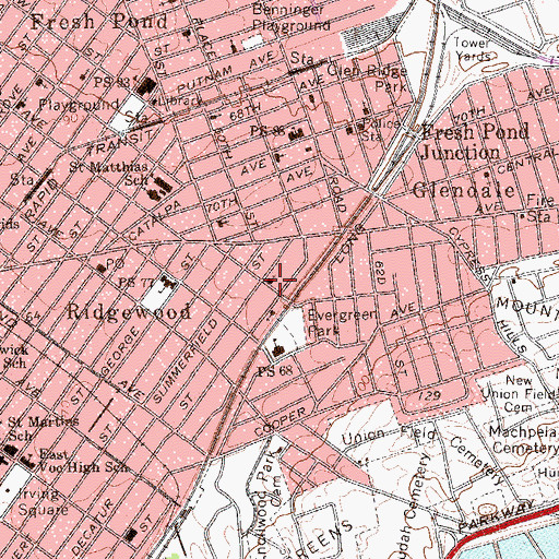 Topographic Map of Agape Christian Center, NY