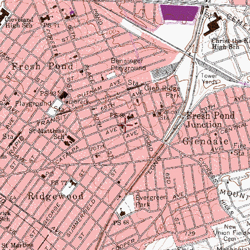Topographic Map of Covenant Lutheran Church, NY