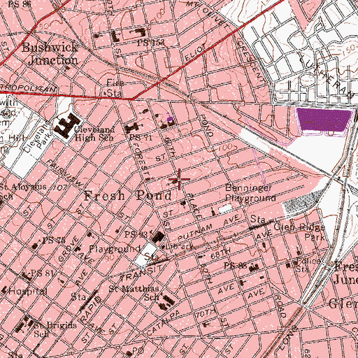 Topographic Map of Evangelical Fellowship Chapel, NY