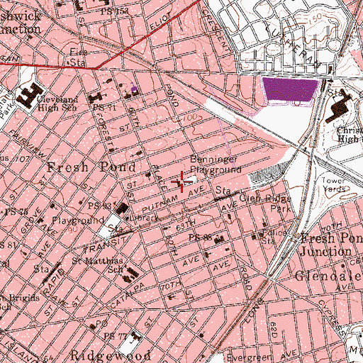 Topographic Map of New Apostolic Church, NY