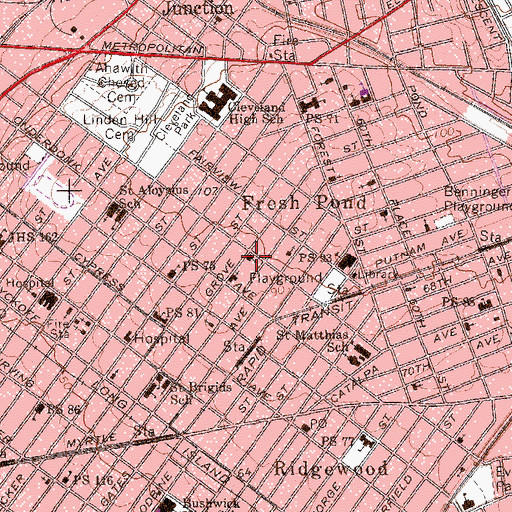 Topographic Map of Saint Mary and Saint Antonios Coptic Orthodox Church, NY
