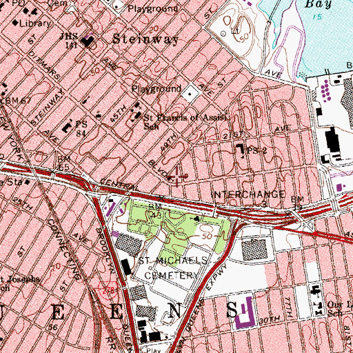 Topographic Map of Augustana Evangelical Lutheran Church, NY