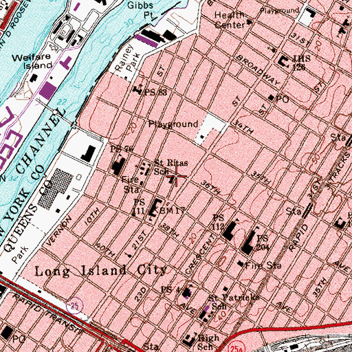 Topographic Map of Adath Israel Center, NY