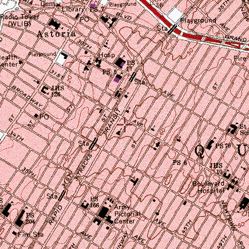 Topographic Map of Iglesia Adventista Septimo Dia, NY