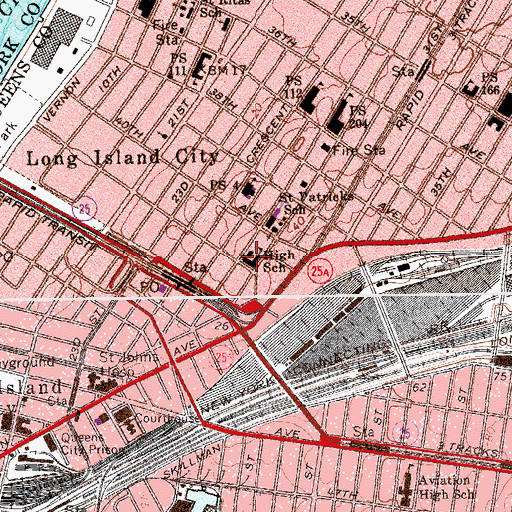 Topographic Map of Academy of American Studies, NY