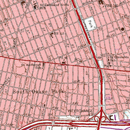 Topographic Map of Al-Ihsan Academy, NY