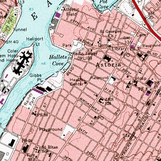 Topographic Map of Ideal Islamic School, NY