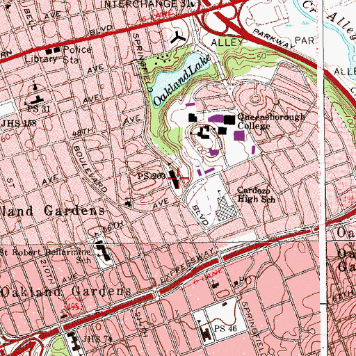 Topographic Map of Public School 203, NY