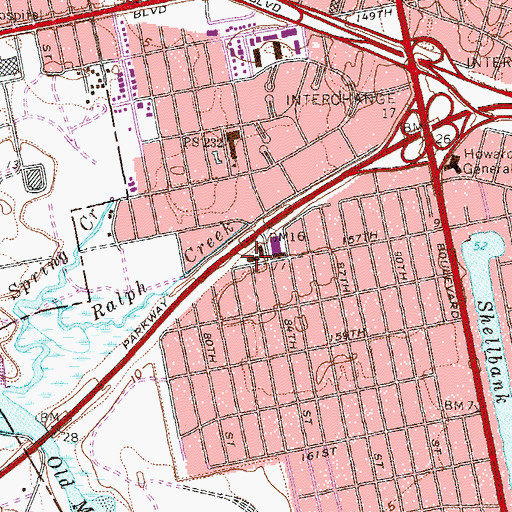 Topographic Map of Saint Helen School, NY