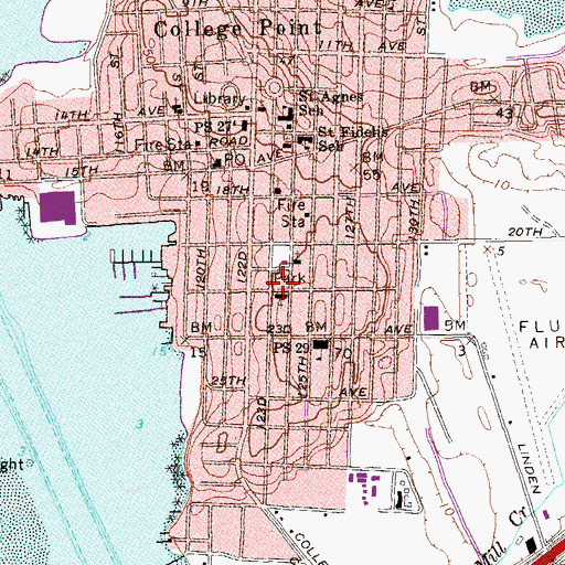 Topographic Map of Saint John Lutheran School, NY