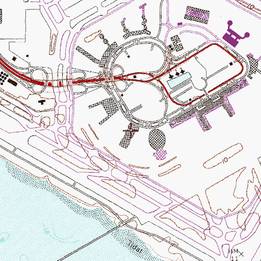 Topographic Map of Terminal 2, NY