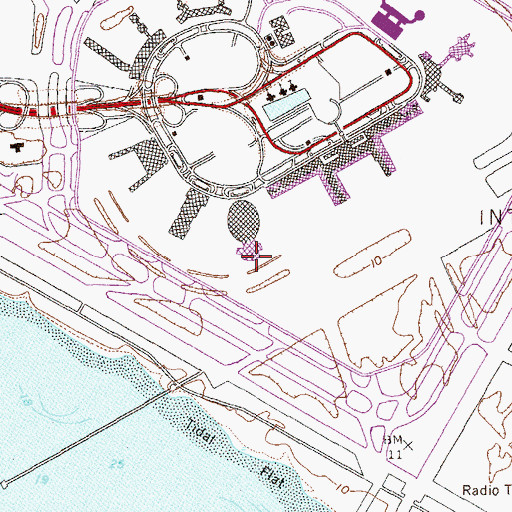 Topographic Map of Terminal 3, NY
