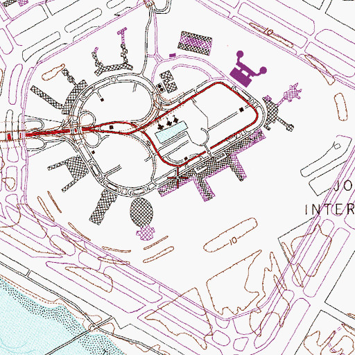 Topographic Map of Terminal 4W, NY