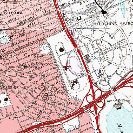 Topographic Map of Terrace On the Park, NY