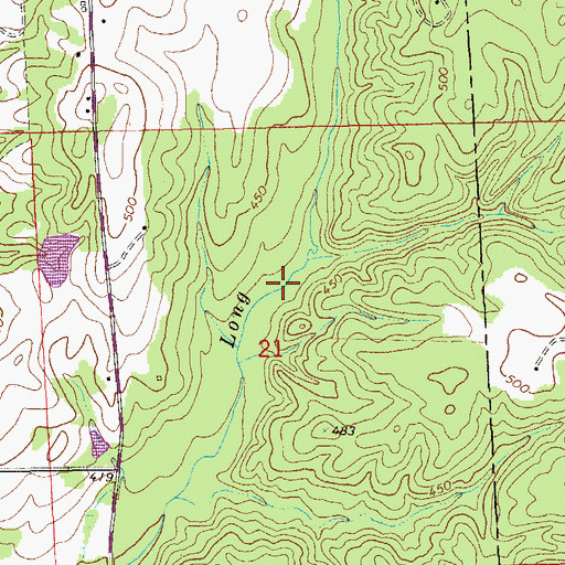 Topographic Map of Wright Cemetery, AL