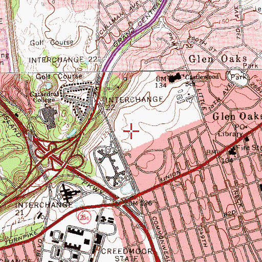Topographic Map of Queens Children's Psychiatric Center, NY