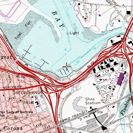 Topographic Map of Pier 1, NY