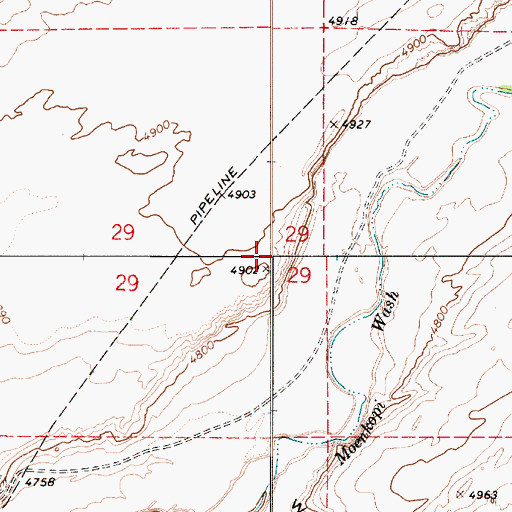 Topographic Map of Hopi Reservoir, AZ