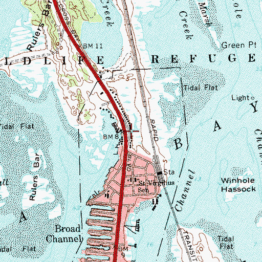 Topographic Map of Veterans Park, NY