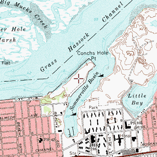 Topographic Map of Dubois Point Wildlife Sanctuary, NY