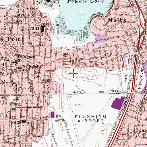 Topographic Map of Frank Golden Park, NY