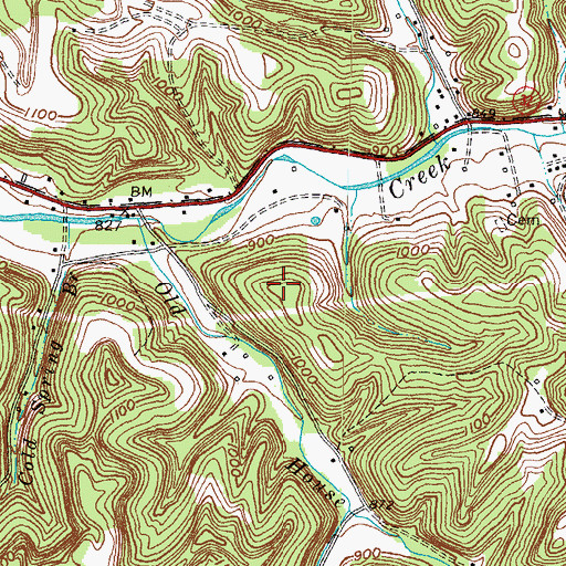 Topographic Map of Barrick Cemetery Two, KY