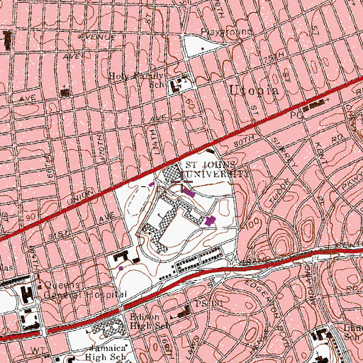 Topographic Map of Bent Hall, NY