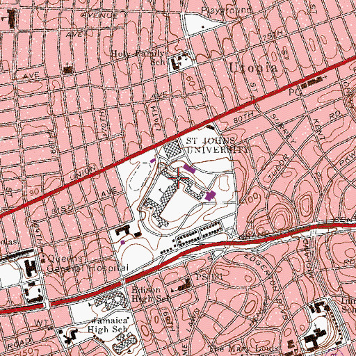 Topographic Map of Council Hall, NY