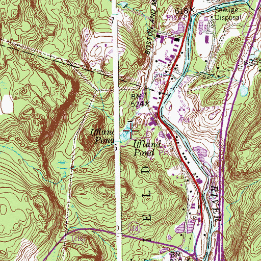Topographic Map of Iffland Pond, CT