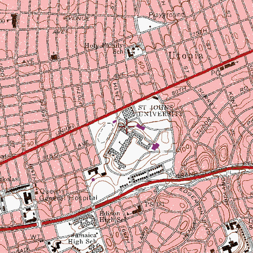 Topographic Map of Saint Louise De Marillac Hall, NY